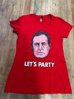 VTG 2016 Red Cotton Belichick "Let's Party" Short-Sleeved Tee